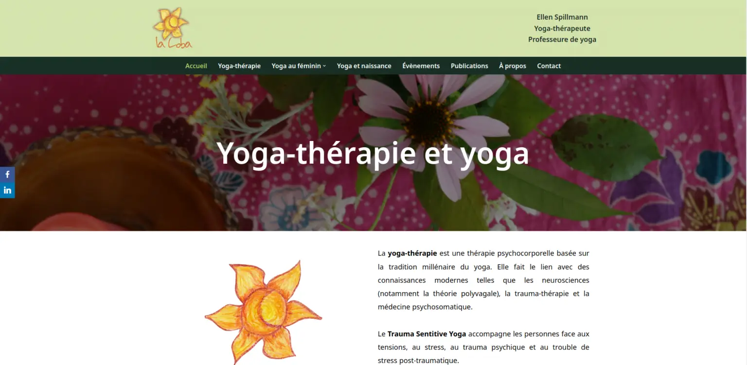 Capture d'écran du site la-loba.fr créé par Teddy Techer